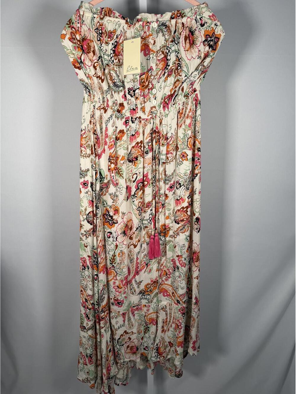 NWT Elan Strapless Floral Maxi Dress Size Medium - Picture 3 of 7